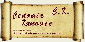 Čedomir Kanović vizit kartica